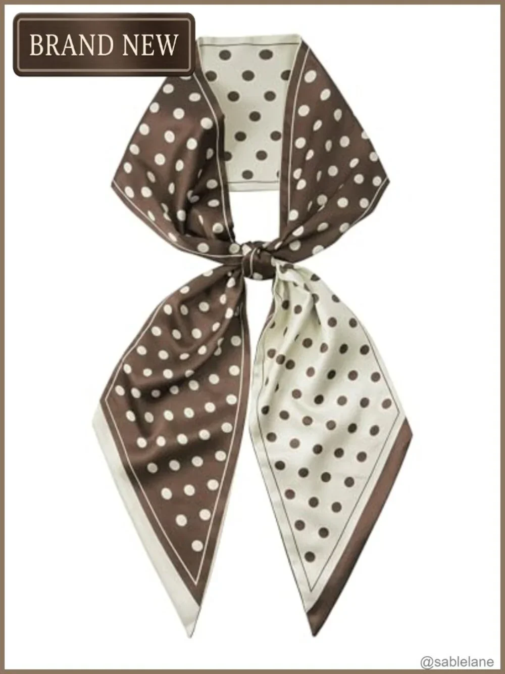 Satin Touch Polyester Scarf, Skinny Neck Scarf for Handbags & Hair